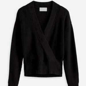 Modern Citizen Marlowe NWT Black Wrap Sweater V-Neck - Size L